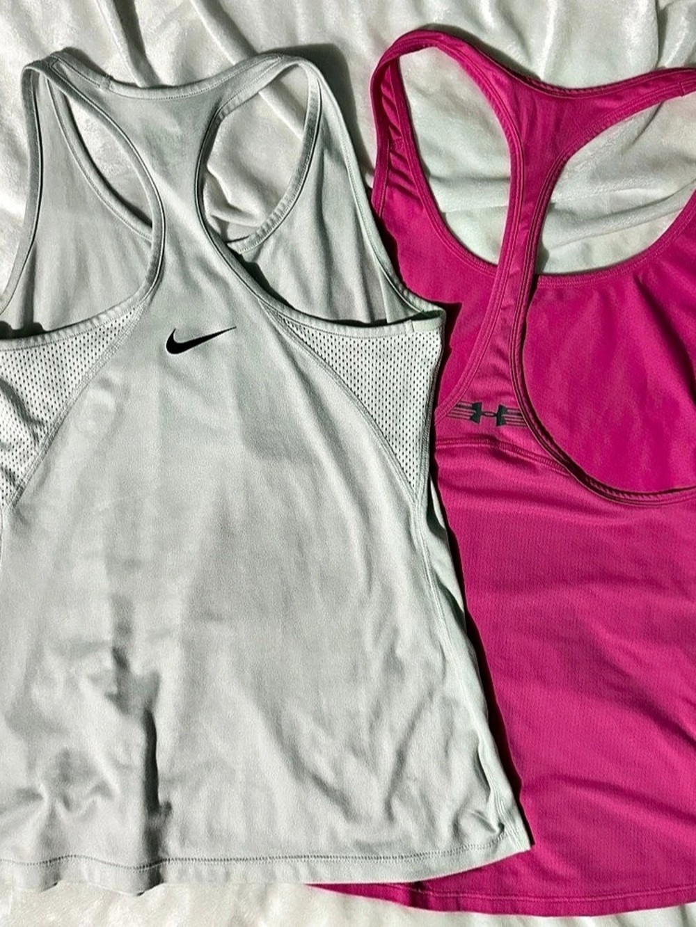 Nike Dri-FIT Racerback Tank Top Women's Set White & Pink